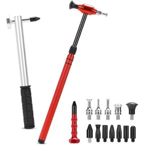 Car Dent Repair Tools Aluminum Alloy Telescopic Hammer Set with Rubber Hammer, Dent Puller Tools, Dent Repair Kit, Auto Body Tools, Dent Remover Tool, Body Repair Tools (Red) in Kuwait