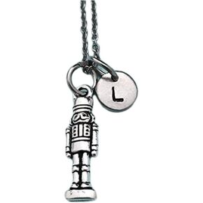 Nutcracker necklace, nutcracker charm, Christmas necklace, personalized necklace, initial necklace, initial charm, monogram in Kuwait