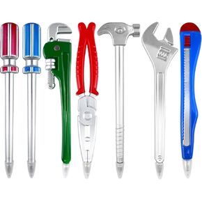 7 قطع من أقلام حبر جاف أداة مضحكة، قلم حبر أسود مبتكر على شكل جهاز، أقلام مطرقة، قلم كتابة مفتاح ربط للعمال الحرفيين، لوازم قرطاسية المكتب in Kuwait