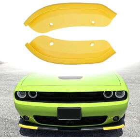 Front Lip Protector Compatible with 2008-2023 Dodge Challenger SRT Hellcat Front Bumper Lip Splitter Lower Lip Protection Guard Yellow (Pair) in Kuwait