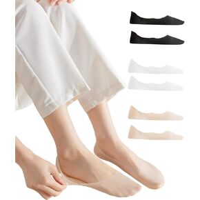 Murimia Womens No Show Socks Low Cut Ultra Thin Footies Non Slip Liner Invisible Ice Silk Sock for Flats Loafers in Kuwait