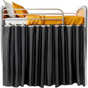 Calm&Cozy Blackout Curtain for Bottom Bunk – 1 Bunk Bed Curtain, Easy Tie-On, No-Drill, Fits Twin Loft & Dorm Beds, 100% Polyester, Canopy Cover, Privacy Curtain, Blackout Panel, Study Nook in Saudi Arabia
