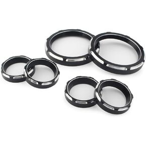 Bacar دراجة نارية عداد السرعة لوحة أداة قياس الحافة غطاء حلقة الألومنيوم ل Harley Touring FLHT FLHX Electra Glide Street Glide Trike نماذج 1996-2013 in Kuwait