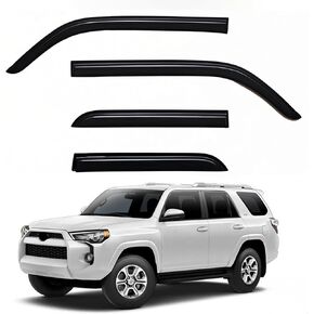 واقيات النوافذ واقيات المطر تناسب 2010-2024 Toyota 4runner، ملحقات مظلات النوافذ الجانبية للنافذة الخارجية، دخان داكن 4 قطع، 11 12 13 14 15 16 17 18 19 20 21 22 23 in Kuwait