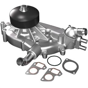 Marsram Engine Water Pump w/Thermostat Compatible with 99-06 Chevy Silverado Tahoe Suburban GMC Sierra Yukon 2003-2006 Cadillac Hummer Isuzu 2004-2005 Workhorse, 4.8 5.3 6.0L V8, OE AW5104 12703898 in Kuwait