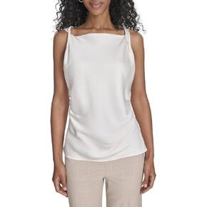 Calvin Klein Women's Sleeveless Twist Strap Square Neck Blouse in Kuwait