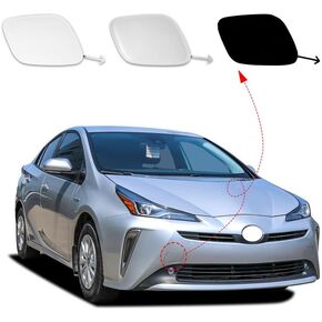 غطاء خطاف سحب المصد الأمامي للسيارة غطاء سحب العين لسيارة Toyota Prius 2019 2020 2021 2022 غطاء غطاء المقطورة 52128-47910 52127-47911 (فضي، جانب السائق الأيسر) in Kuwait