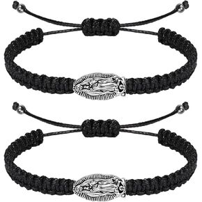 2 قطعة الأساور الكاثوليكية سانت بنديكت ميدالية الهدايا الكاثوليكية قابل للتعديل سلسلة أساور الهدايا الدينية للرجال النساء عطلة عيد ميلاد in Kuwait