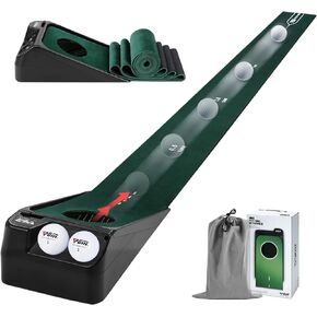 PGM Golf Putting Green Indoor | Crystal Velvet Putting Mat with Auto Ball Return System | Practice Golf Mats for Home, Office & Outdoor Use in Kuwait