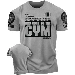 D R DETROIT REBELS Hello Goodbye Men's Fitness and Bodybuilding T-Shirt for Gym Workout in Kuwait