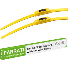 جودة OEM 22 بوصة + 22 بوصة شفرات ممسحة الزجاج الأمامي باللون الأصفر من PARRATI Premium لجميع المواسم (مجموعة من 2) in Kuwait