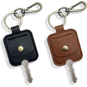3 قطع حامل مفاتيح جلدي مع مشبك إغلاق، حافظة مفاتيح بمشبك معدني، أسود، بني، أحمر in Kuwait