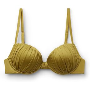 CALZEDONIA Woman's Padded Push-Up Bikini Top Shiny Satin in Kuwait