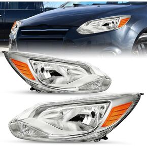Headlight Assembly Fit for 2012 2013 2014 Ford Focus Headlamp Passenger and Driver Side Black Housing Amber Reflector in Kuwait
