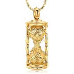 Hourglass Cremation Urn Necklaces for Ashes Sunflower Memorial Necklace Ashes Urn Pendant Necklace Keepsake Jewelry for Men Women in Saudi Arabia