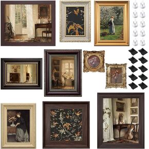 10 Pack Vintage Picture Frames for Wall or Tabletop Display Ornate Vintage Picture Frames Vintage Wall Art for Gallery Bedroom Living Room Antique Photo Frame for Wall Décor in Kuwait