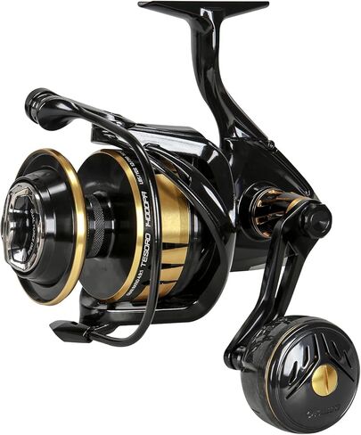 Okuma Tesoro Alumilite Waterproof 13BB Saltwater Spinning Reel, TSR-8000Ha, Black in Saudi Arabia
