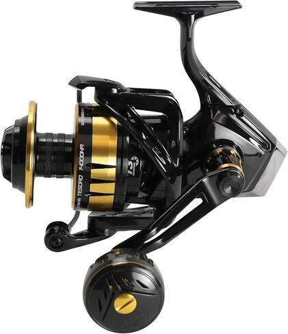 Okuma Tesoro Alumilite Waterproof 13BB Saltwater Spinning Reel, TSR-8000Ha, Black in Saudi Arabia