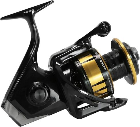 Okuma Tesoro Alumilite Waterproof 13BB Saltwater Spinning Reel, TSR-8000Ha, Black in Saudi Arabia