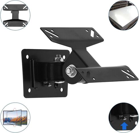 حامل تثبيت على الحائط عالمي قابل للتعديل 4X لشاشات LCD LED مقاس 15-27 بوصة، ودعامة تلفزيون قابلة للسحب، وحامل حائط قابل لضبط الارتفاع لتجربة مشاهدة مثالية in Kuwait