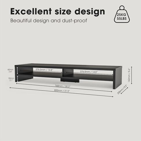 حامل شاشة Fenge، حامل شاشة كمبيوتر 31.5 بوصة للمكتب مع حامل سماعة الرأس لسطح المكتب in Kuwait