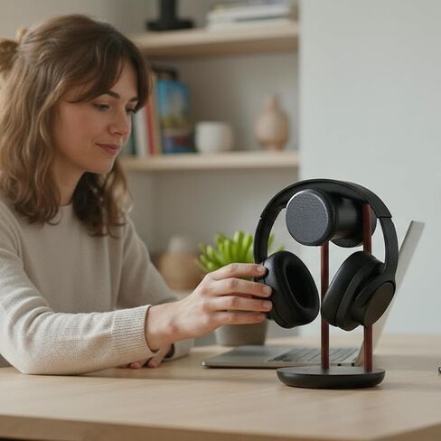 حامل شاشة Fenge، حامل شاشة كمبيوتر 31.5 بوصة للمكتب مع حامل سماعة الرأس لسطح المكتب in Kuwait