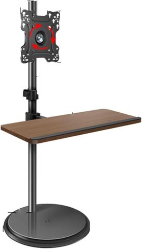 حامل تلفزيون متنقل مع علبة لوحة المفاتيح - شاشة كمبيوتر تلفزيون وحامل أرضي دوار أفقي ورأسي in Kuwait