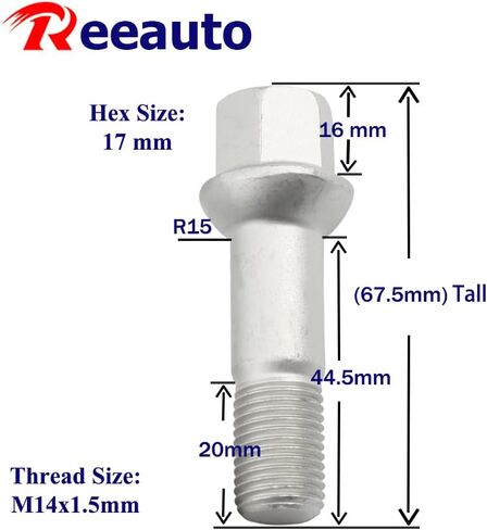 Set of 20, 0009905307 14mm x 1.5 Wheel Lug Bolt OE Factory Wheel Compatible with Mercedes W220 W204 W164 W251 in Saudi Arabia