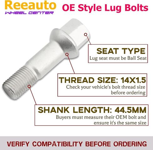 Set of 20, 0009905307 14mm x 1.5 Wheel Lug Bolt OE Factory Wheel Compatible with Mercedes W220 W204 W164 W251 in Saudi Arabia