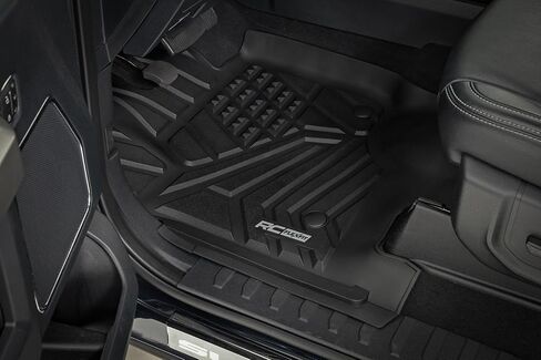 Rough Country Front Flex-Fit Floor Mats for Ford F-250/F-350 SuperDuty (2017-2024) - Non-Slip TPE Rubber Mat, Waterproof, Front Set in Saudi Arabia