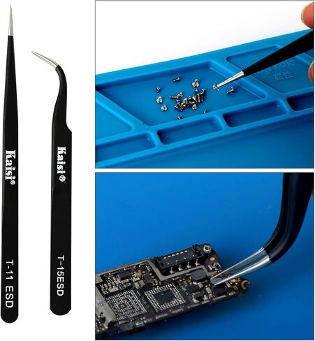 أداة إصلاح مساعدة لحام مزدوجة الجوانب من Kaisiking مكونة من 6 قطع مع ملاقط دقيقة لإصلاح الإلكترونيات واللحام in Kuwait