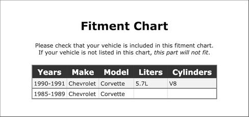Throttle Body To Intake Manifold HVAC Heater Hose Compatible With Chevrolet Corvette 5.7L V8 1991 1990 1989 1988 1987 1986 1985 P-3354022 in Kuwait