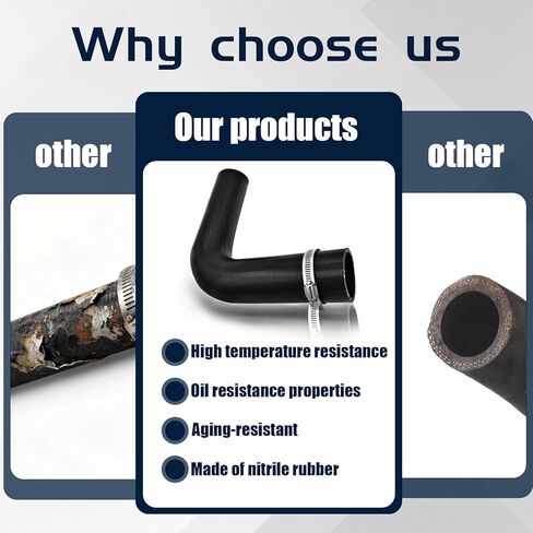 خرطوم عنق حشو وقود البنزين 2 1/4 بوصة مع 4 مشابك - استبدال خرطوم خزان الغاز بطول 15 7/8 بوصة (2.25 بوصة معرف 90 درجة) in Kuwait