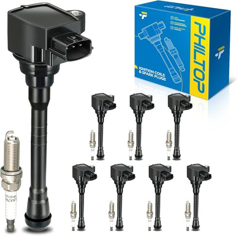 PHILTOP UF406 Ignition Coil Pack, Compatble with Mazda6 2003-2008 3.0L, Mariner 2005-2008 3.0L, MPV 2002-2006, Sable 2005, Set of 6 in Saudi Arabia