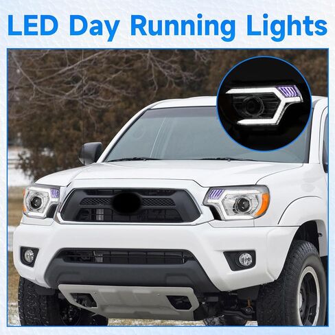 ELH 500% Brighter LED Projector Headlight Assemblies Fit For 2012-2015 Toyota Tacoma w/LED DRL Sequential Turn Light Headlamp (RGB Breathing LED Design Activates Exclusively During Startup) in Kuwait