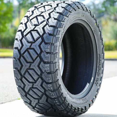Gripmax MaxGrip R/T All-Terrain Mud Off-Road Light Truck Radial Tire-33X12.50R20LT 33X12.50X20 33X12.50-20 119Q Load Range F LRF 12-Ply BSW Black Side Wall in Kuwait