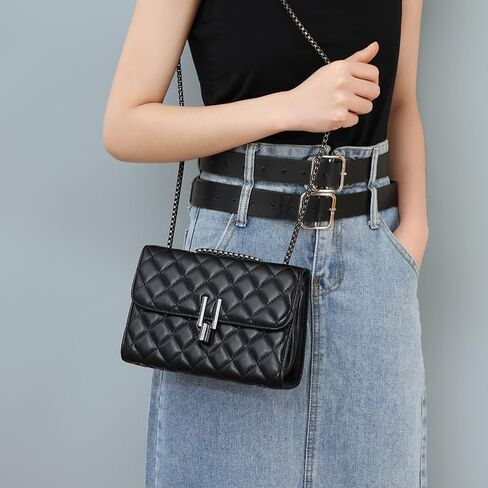 Women's Crossbody Bag, Small Lady Handbag with Metal Chain, Shoulder Bag, Elegant Evening/Festival/Phone Clutch for Women, Christmas Gift,Birthday Gift in Saudi Arabia