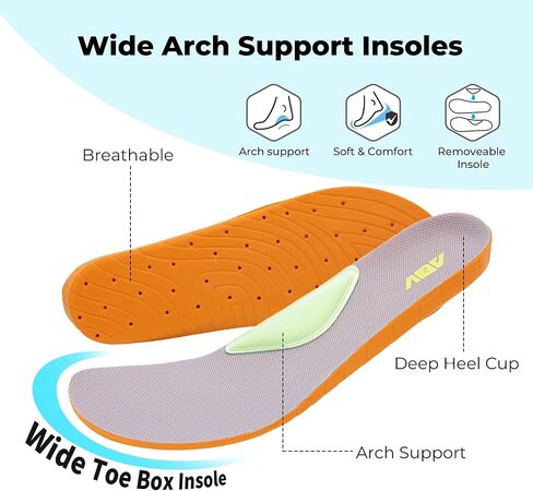 Wide Walking Shoes for Women Arch Support Sneakers Plantar Fasciitis Orthotic Tennis Shoes for Foot Pain Relief, US Size 6-11 in Saudi Arabia