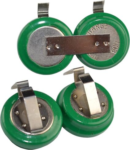 HQRP 2-Pack 2.4V 80mAh Ni-MH بطارية احتياطية للذاكرة الخلوية متوافقة مع 2/V80H V80H 80-H 55608101501 بديلة مع علامات تبويب زنبركية in Kuwait