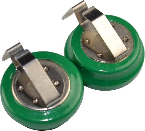 HQRP 2-Pack 2.4V 80mAh Ni-MH بطارية احتياطية للذاكرة الخلوية متوافقة مع 2/V80H V80H 80-H 55608101501 بديلة مع علامات تبويب زنبركية in Kuwait