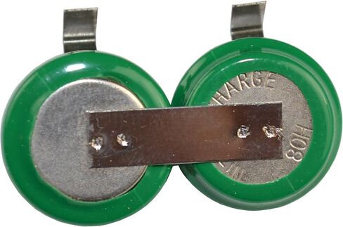 HQRP 2-Pack 2.4V 80mAh Ni-MH بطارية احتياطية للذاكرة الخلوية متوافقة مع 2/V80H V80H 80-H 55608101501 بديلة مع علامات تبويب زنبركية in Kuwait