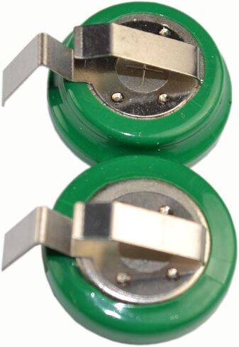 HQRP 2-Pack 2.4V 80mAh Ni-MH بطارية احتياطية للذاكرة الخلوية متوافقة مع 2/V80H V80H 80-H 55608101501 بديلة مع علامات تبويب زنبركية in Kuwait