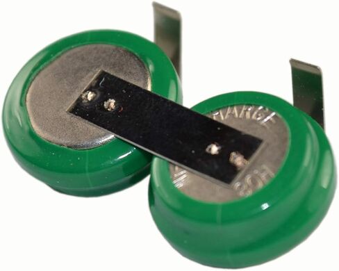 HQRP 2-Pack 2.4V 80mAh Ni-MH بطارية احتياطية للذاكرة الخلوية متوافقة مع 2/V80H V80H 80-H 55608101501 بديلة مع علامات تبويب زنبركية in Kuwait