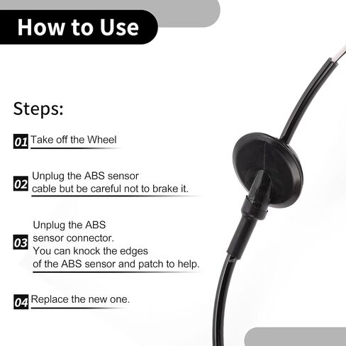 ABS Wheel Speed Sensor No.EC024372YK Rear Left Driver Side Fit for Ford Escape 2001-2008 in Saudi Arabia