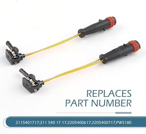 4 PCS Brake Pad Sensor, Front Rear Brake Pad Wear Sensor Alarm Cable, Detection Assembly OEM# 2115401717 2205400617 2205400717, Compatible with Mercedes-Benz E350 W211 W220 C300 C350 (Black) in Kuwait