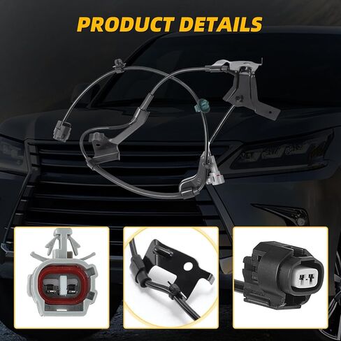 سرج سلك أمامي يمين لمستشعر سرعة عجلة ABS متوافق مع Toyota Tacoma 2005-2015، استبدل ALH112، 1P3785، 8951604030، 8951604090، بدون مستشعر in Kuwait
