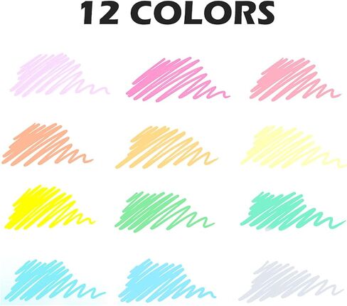 Pastel Acrylic Paint Markers, 12 Colors, 3mm Medium Tip, High Opacity Acrylic Paint Pens, Waterproof, Non Toxic, Smooth Ink Flow for Rock, Wood, Glass, Fabric, Canvas, Metal, DIY Art Crafts in Kuwait