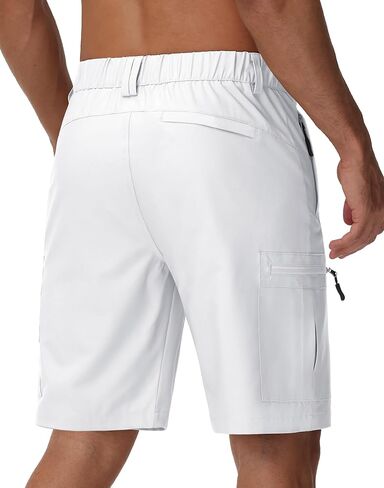 JWM Men's 9" Hiking Cargo Shorts -White L in Kuwait