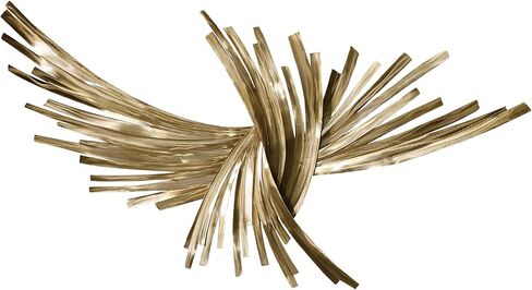 Touch of Class Infinity Gold Metal Wall Sculpture | Handcrafted Abstract Steel Wall Art | By JasonW Studios(R) | Modern Contemporary Decor | Curved Strips | Living Room Home Office Entryway in Saudi Arabia