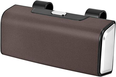 Car Sunglasses Holder for Sun Visor, Button Leather Eyeglass Hanger and Interior Storage Box in Saudi Arabia